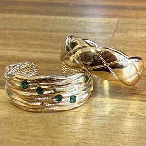 18k gold plated OS ring set